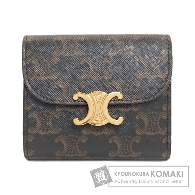 セリーヌ 二つ折り財布（小銭入れあり） トリオンフ フラップ 三つ折り