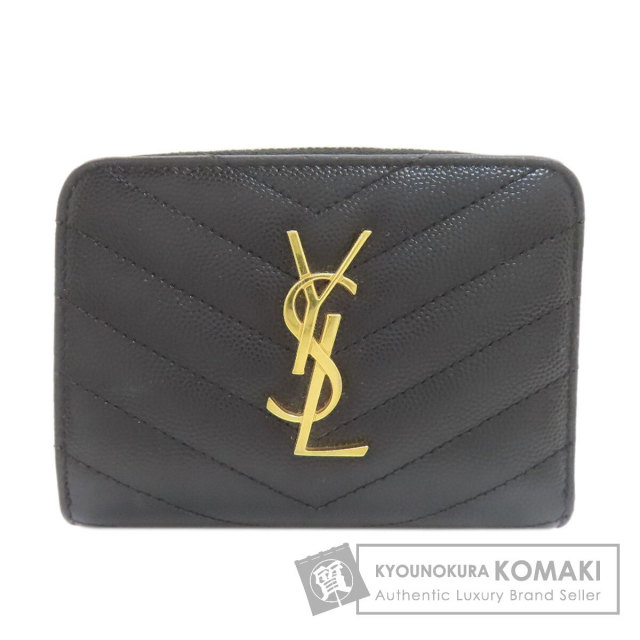 YVES SAINT LAURENT イヴ・サンローラン カサンドラ ステッチ 二つ折り
