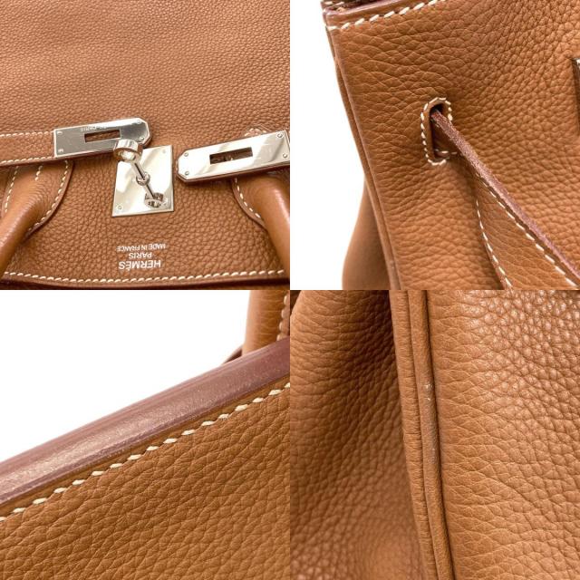 HERMES エルメス バーキン35 ゴールド シルバー金具 ハンドバッグ