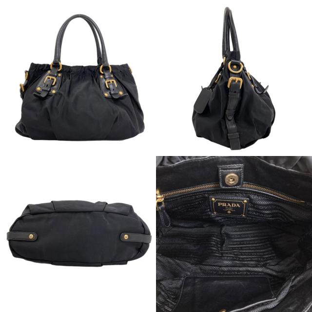 PRADA プラダ ロゴ トートバッグ ナイロン素材 レディース [中古