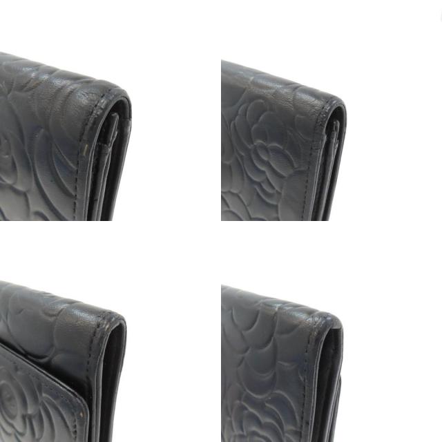 CHANEL シャネル カメリア シルバー金具 長財布（小銭入れあり