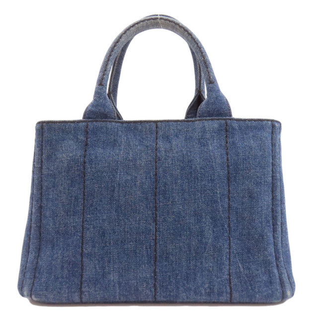 PRADA プラダ カナパミニ 2WAY ハンドバッグ デニム レディース [中古