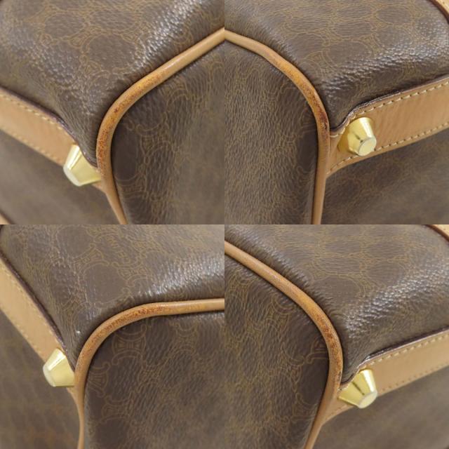 CELINE セリーヌ ミニボストンバッグ マカダム柄 ハンドバッグ PVC