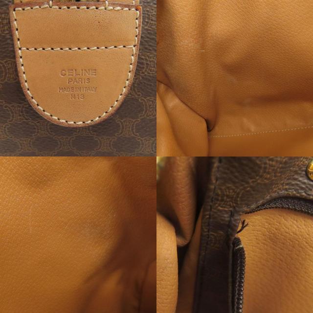 CELINE セリーヌ ミニボストンバッグ マカダム柄 ハンドバッグ PVC