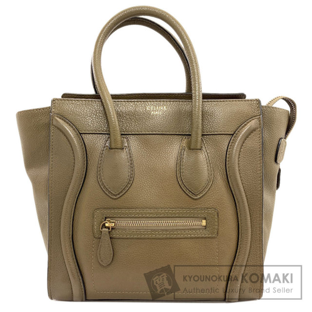 CELINE セリーヌ ラゲージマイクロ トートバッグ カーフ レディース
