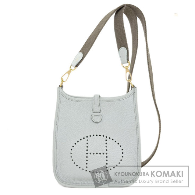 エルメス ショルダーバッグ エブリンTPM ブルーペール ゴールド金具