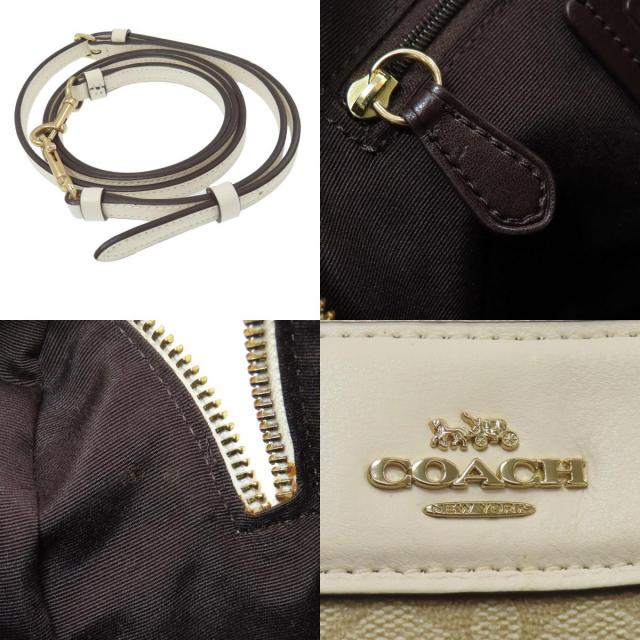 【美品】COACH　シグネチャー 2way　バックF32203 COACH コーチ F32203 シグネチャー 2WAY ハンドバッグ PVC レディース