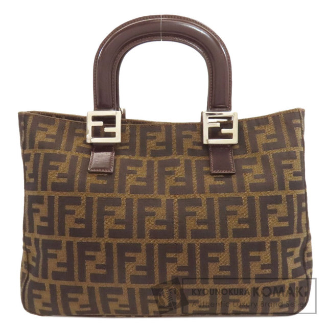 FENDI フェンディ ズッカ柄 ハンドバッグ キャンバス/レザー