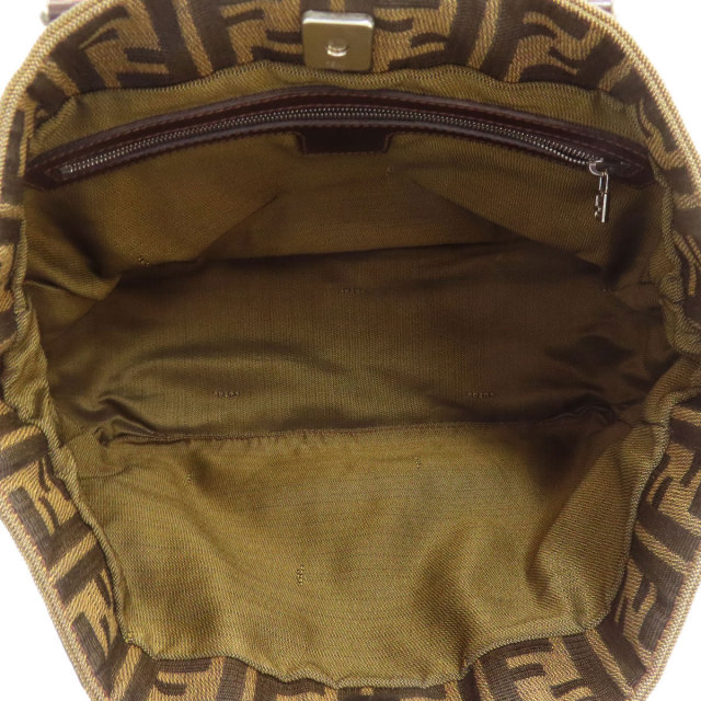 FENDI フェンディ ズッカ柄 ハンドバッグ キャンバス/レザー
