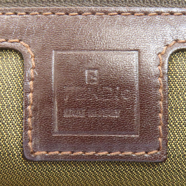 FENDI フェンディ ズッカ柄 ハンドバッグ キャンバス/レザー