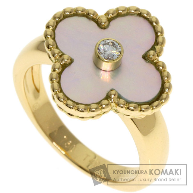 ヴァンクリーフ＆アーペル リング・指輪 ヴィンテージ アルハンブラ シェル ダイヤモンド #49