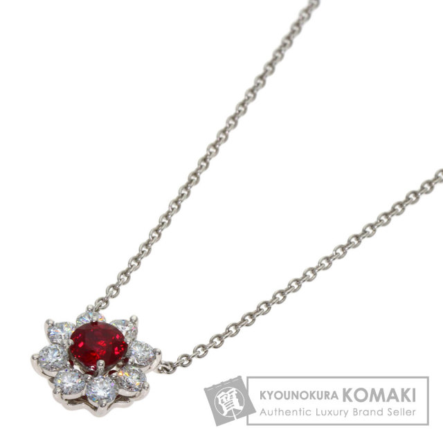 ハリーウィンストン ネックレス サンフラワー ルビー ダイヤモンド