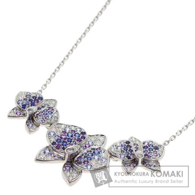 カルティエ ネックレス カレス ドルキデ パル ダイヤモンド サファイア アメジスト