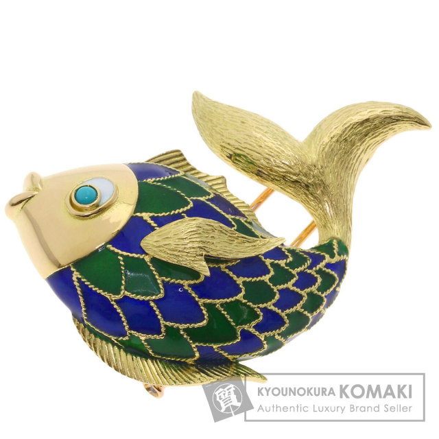 ブシュロン ブローチ フィッシュモチーフ クリップ エナメル