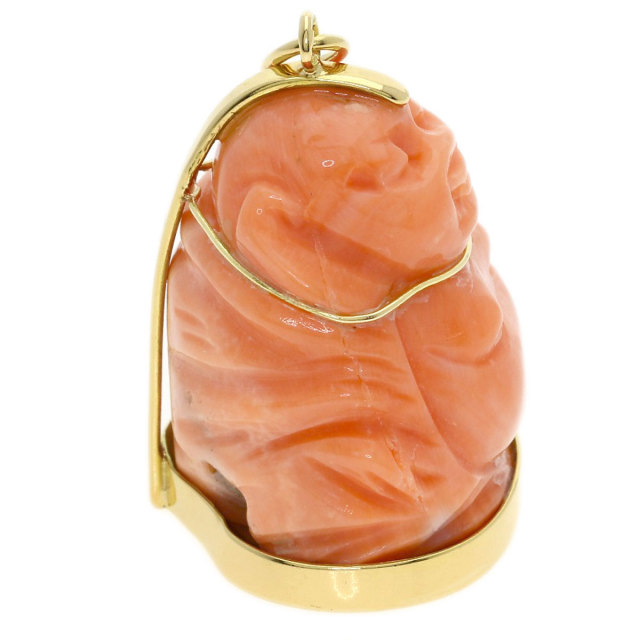カルティエ ペンダントトップ 福神 サンゴ 珊瑚