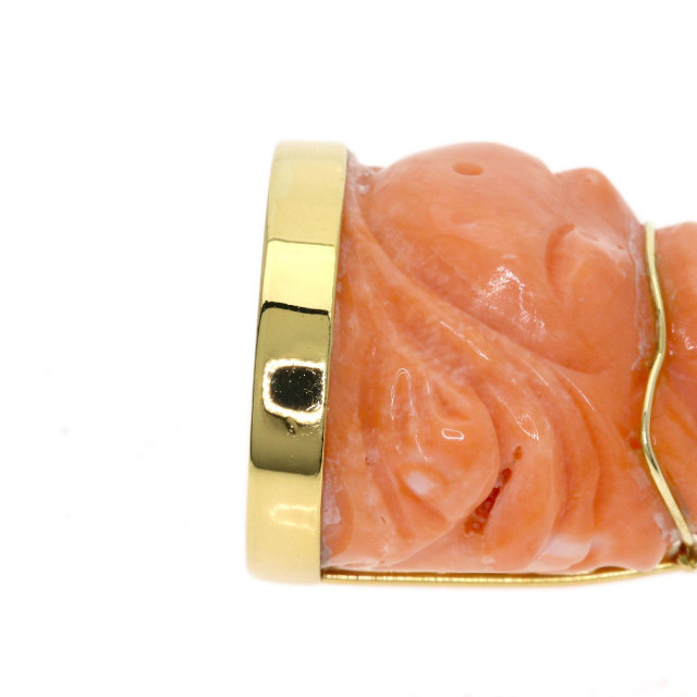 カルティエ ペンダントトップ 福神 サンゴ 珊瑚