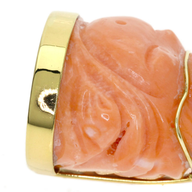 カルティエ ペンダントトップ 福神 サンゴ 珊瑚