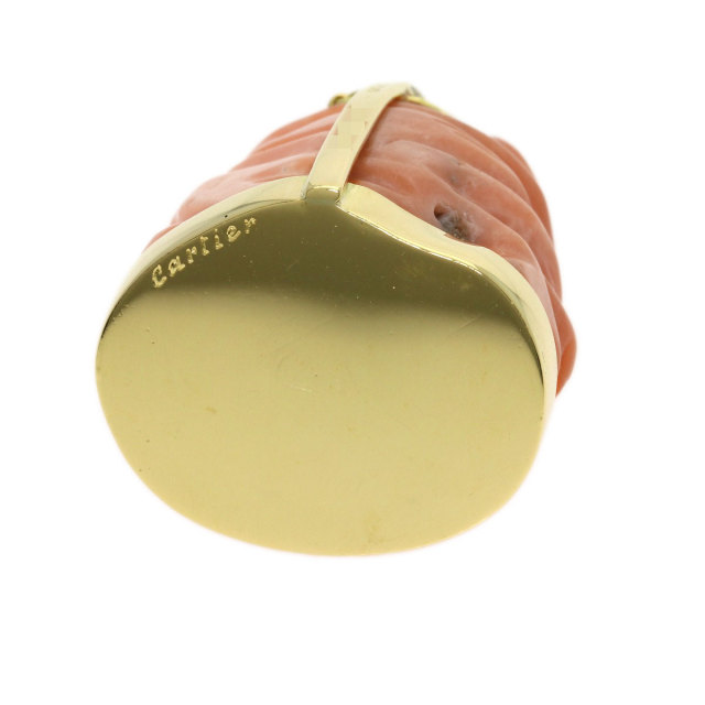 カルティエ ペンダントトップ 福神 サンゴ 珊瑚