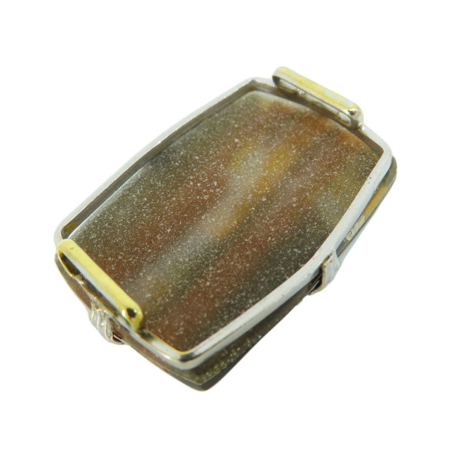 セレクトジュエリー 帯留め タイガーアイ 虎目石 茶金石