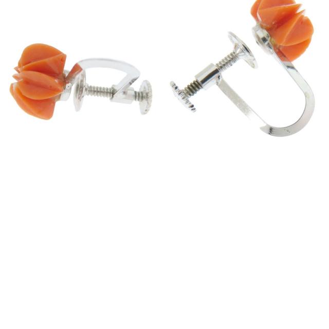 セレクトジュエリー イヤリング サンゴ 珊瑚 3点セット