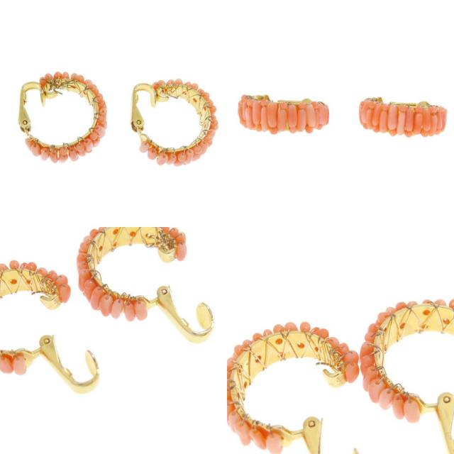 セレクトジュエリー イヤリング サンゴ 珊瑚 3点セット