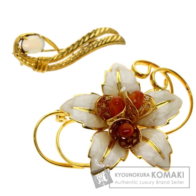 セレクトジュエリー ブローチ フラワーモチーフ 2点セット