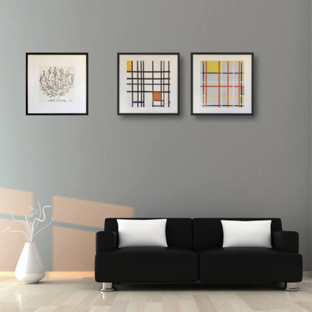 Piet Mondrian ピエト モンドリアン New York City 3 アートポスター フレーム付き