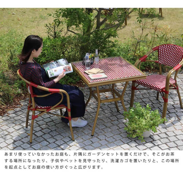 Theehuis（テーホイス） スクエアテーブル3点セット