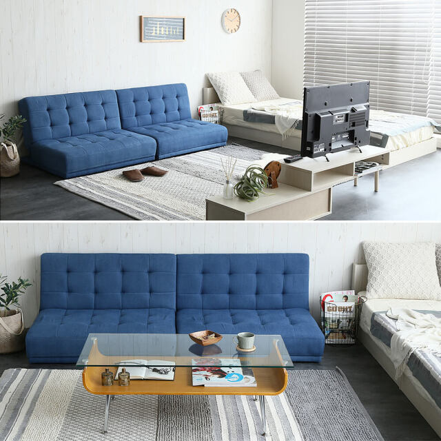 York（ヨーク） リクライニング式2人掛けソファーベッド