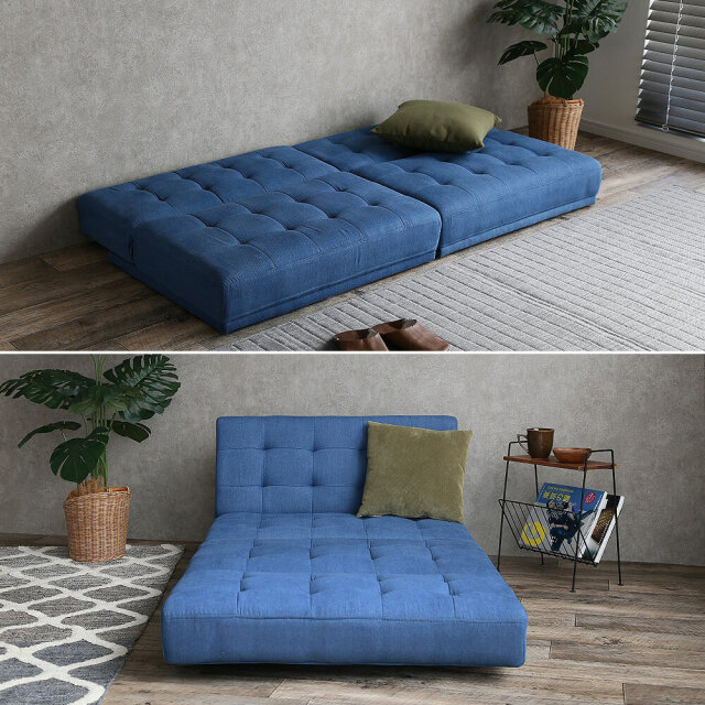 York（ヨーク） リクライニング式2人掛けソファーベッド