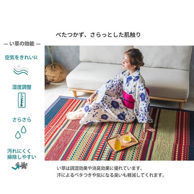 Denim Ralph（デニム ラルフ） 国産い草ラグマット デニム生地タイプ