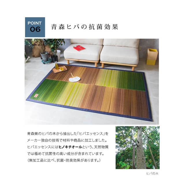 Joy（ジョイ） 国産い草ラグマット デニム生地タイプ