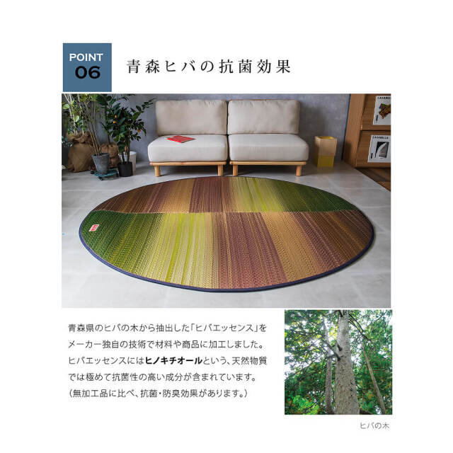 Joy（ジョイ） 国産い草ラグマット 楕円タイプ