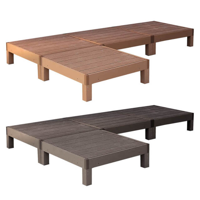 Ecofeel（エコフィール）人工木ウッドデッキ 90×90cm　4台セット