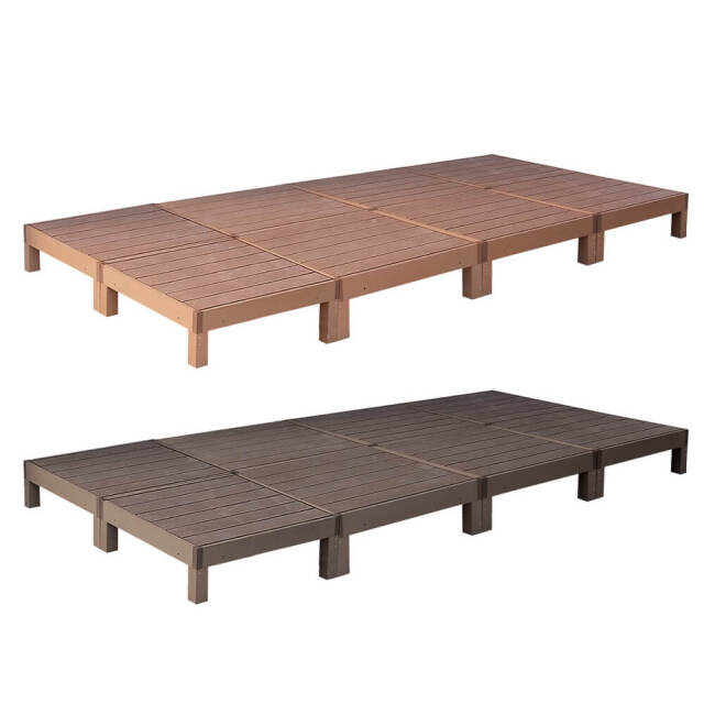 Ecofeel（エコフィール）人工木ウッドデッキ 90×90cm　8台セット