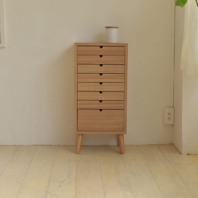 木製チェスト 8段 A4 収納　サイドボード　小引出し　プレート付き 木製チェスト 8段 A4 収納 サイドボード 小引出し 脚 ネーム