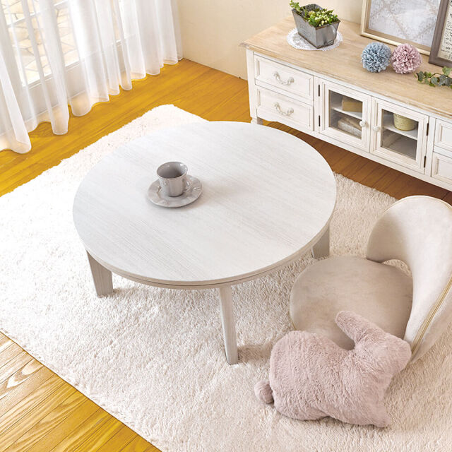 Garza(ガルサ)　カジュアルこたつ　丸　幅80cm