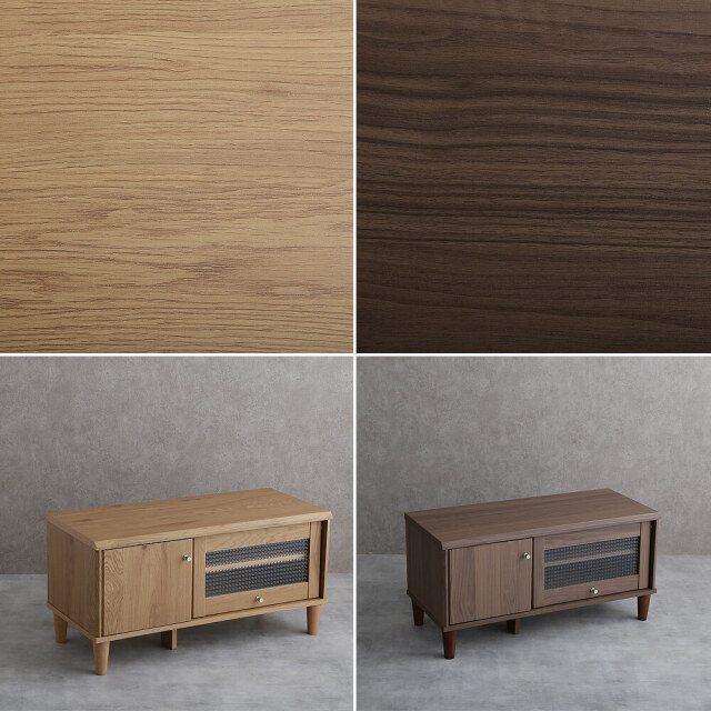 Folk（フォルク） ガラス扉付きローボード