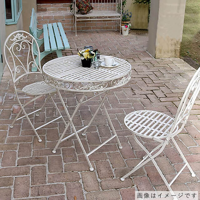 Curio（クリオ）ホワイトアイアンテーブル