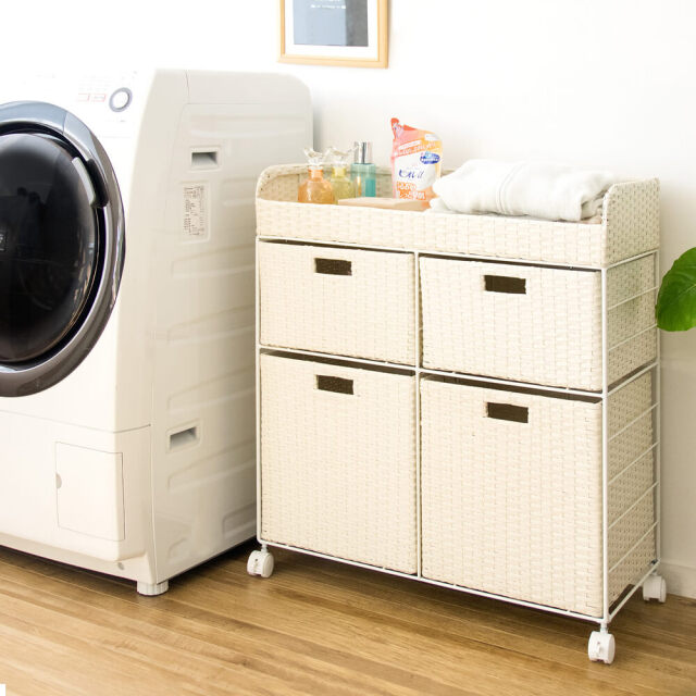 ラタン　ランドリーラック　チェスト　アンティーク　レトロ 楽天市場】アジアン家具 ラタン 2段ランドリーラック チェスト