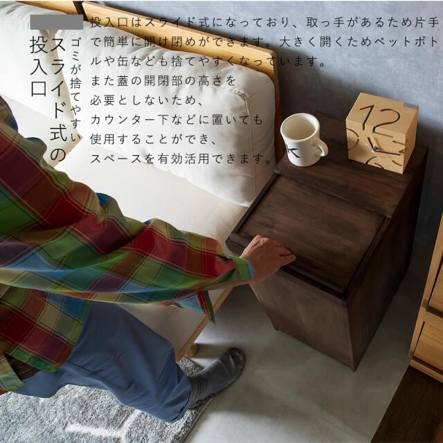 Pau（パウ） 天然木スライド式ダストボックス