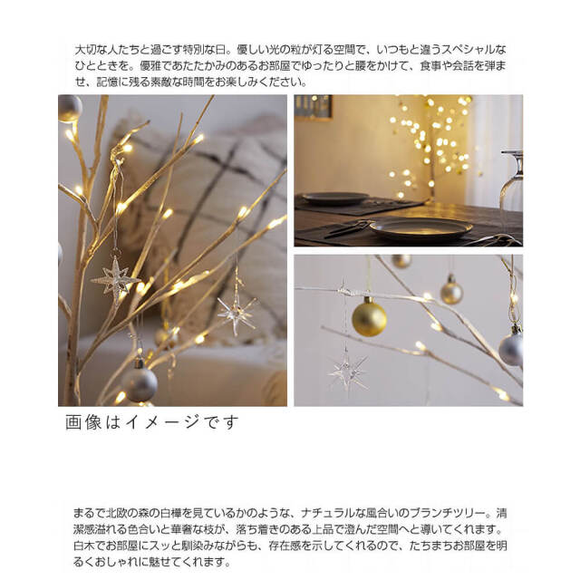 Noel（ノエル） 白樺風ツリー 90cm