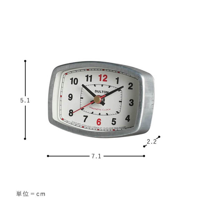 Dulton（ダルトン） マグネティック クロック レクタングル