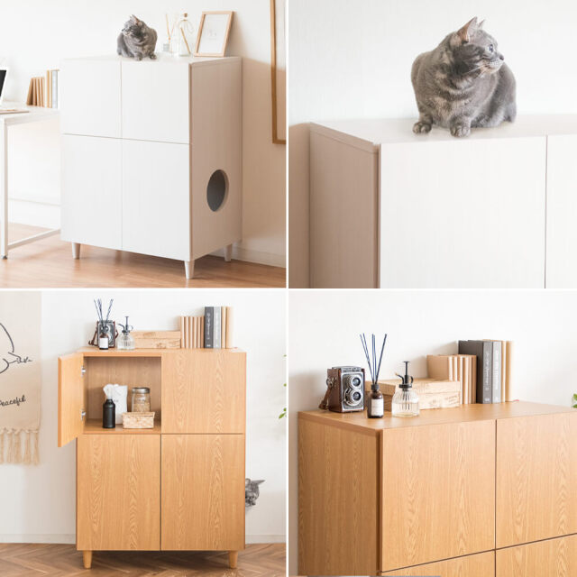 Neroli（ネロリ）　猫トイレクローゼット　二段
