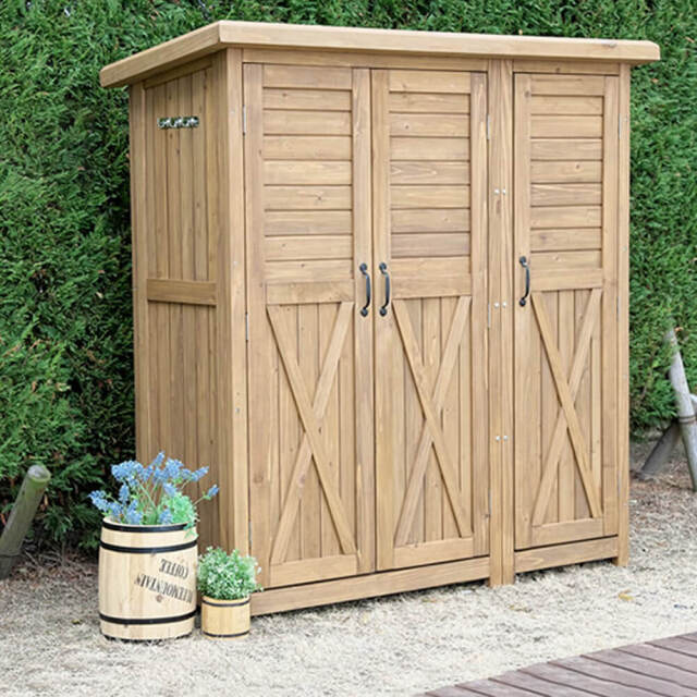 Rectan（レクタン）木製大型収納庫（三つ扉）