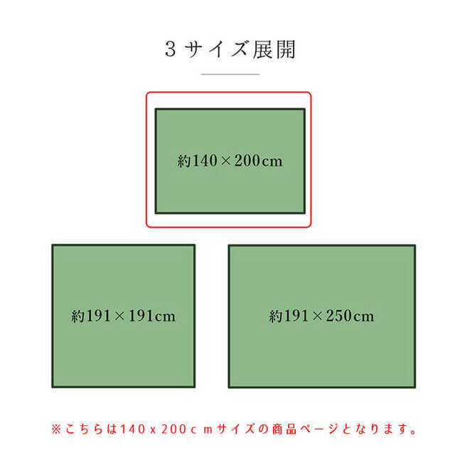 Block(ブロック)国産い草ラグ 140×200cm