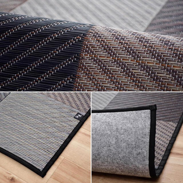 Block(ブロック)国産い草ラグ 191×191cm