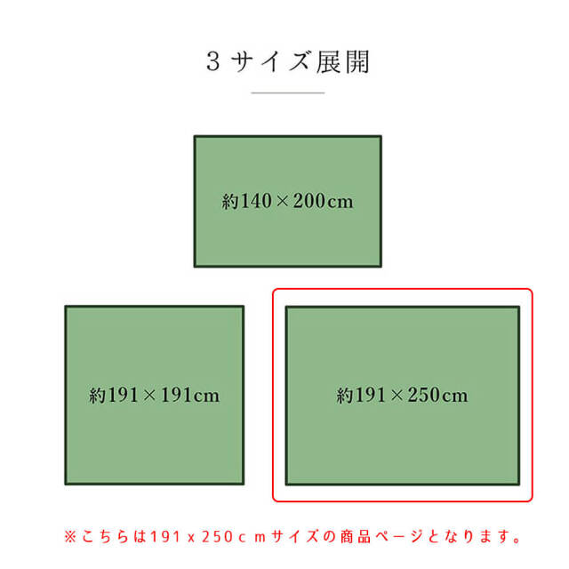 Block(ブロック)国産い草ラグ 191×250cm