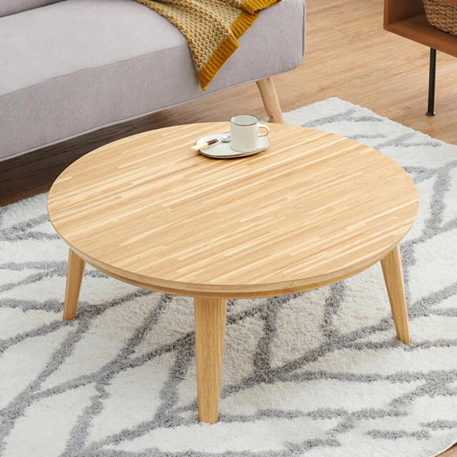 Kana（カーナ） 天然木円形こたつテーブル