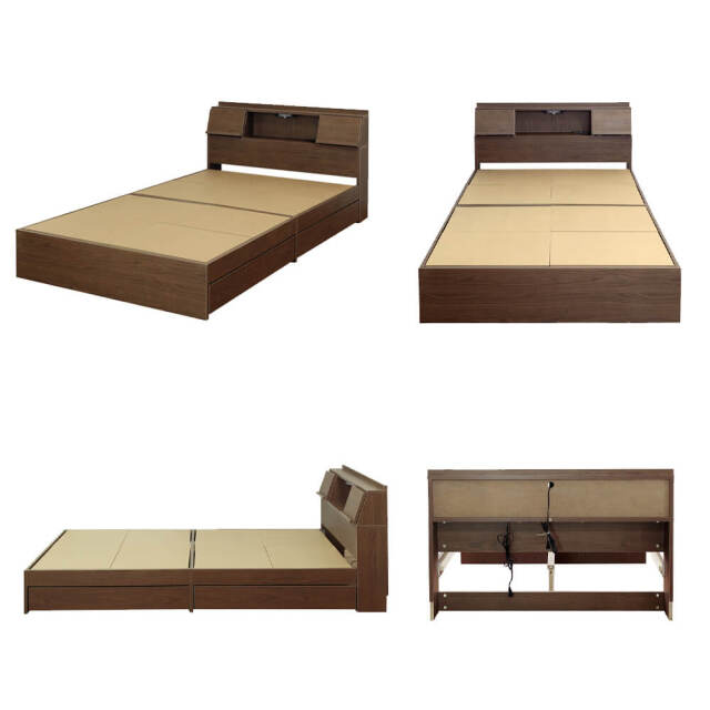 Flap（フラップ）USB付きベッドフレーム　シングル